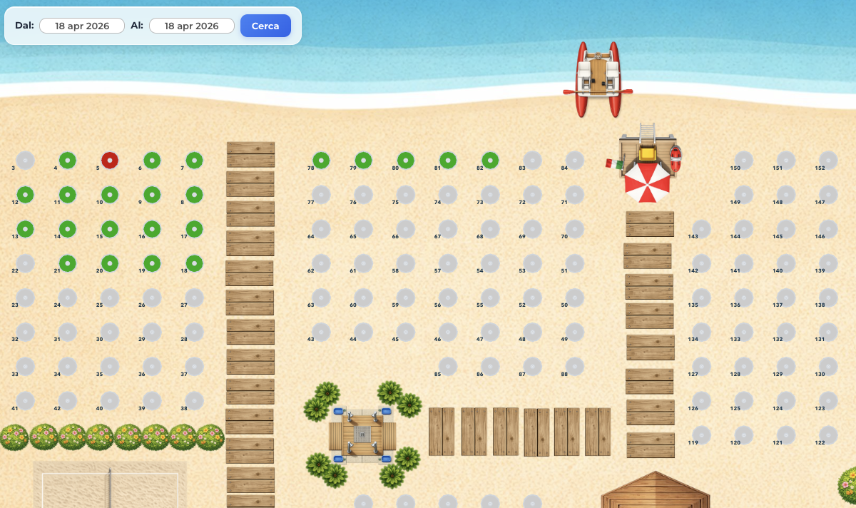 Schermata del modulo di prenotazione online di Lidomatic integrato in un sito web